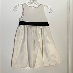 Isaac Mizrahi Elegant Ivory and Black Kids Dress